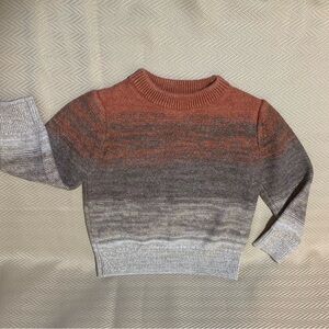 Toddler Crewneck Sweater-Earthtones Ombré